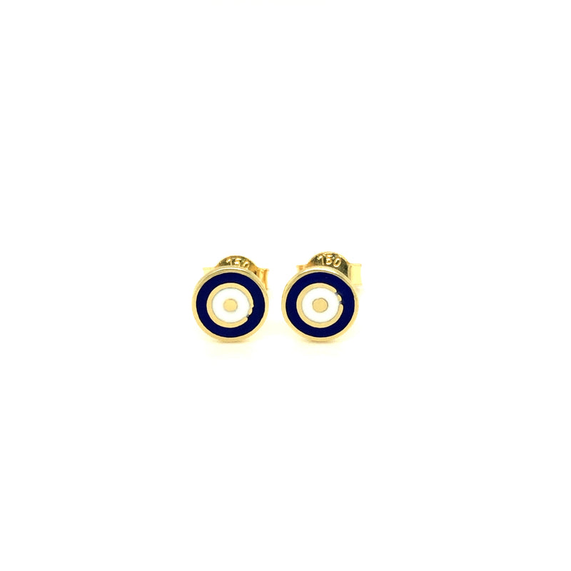 Sterling Silver Cubic Zirconia Evil Eye Stud Earrings | PennyweightsJewelry